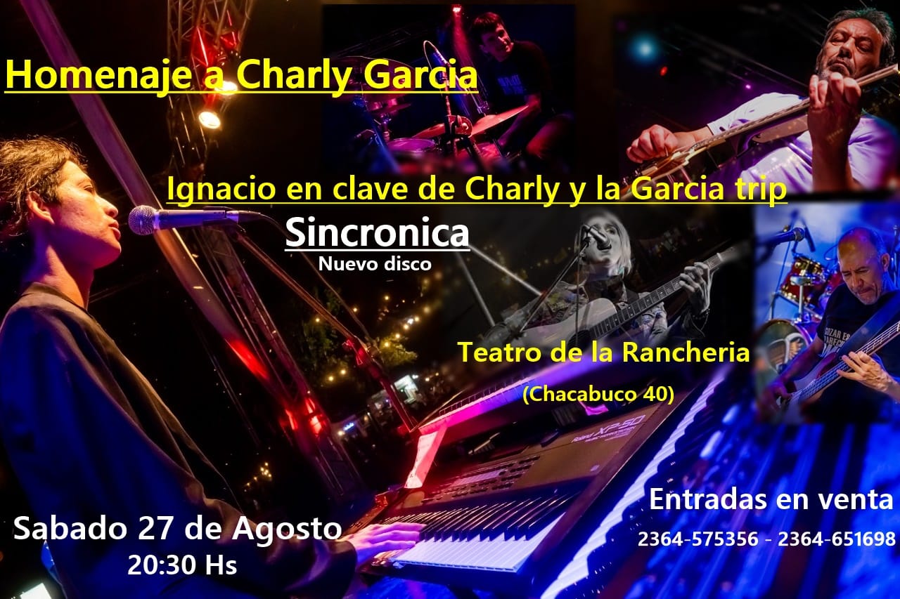 Homenaje a Charly García en el Teatro de La Ranchería, el próximo sábado 27 de agosto
