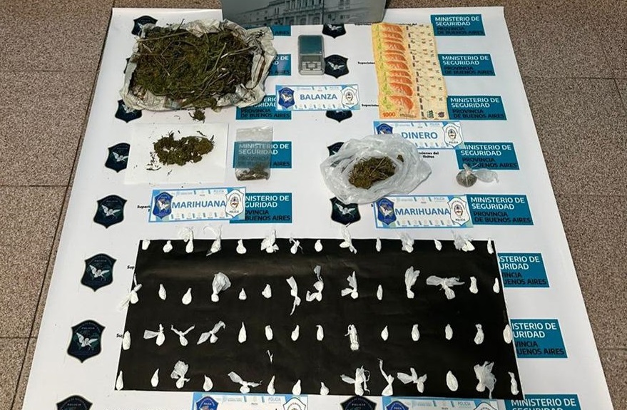 Cocaína y marihuana confiscada tras cerrarse un "Super" narco en el barrio Prado Español