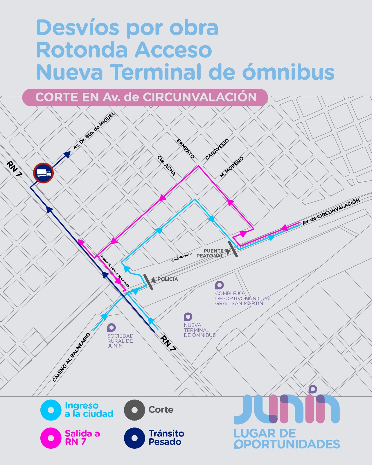 Desde el martes arrancan las obras de la rotonda de acceso a la nueva Terminal de Ómnibus