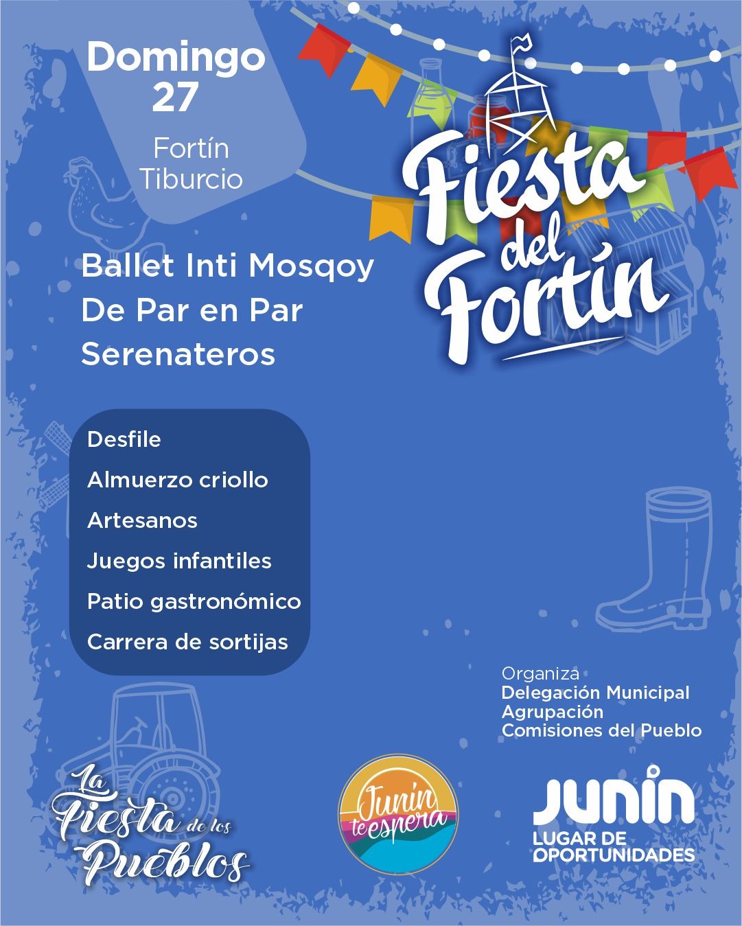 Tiburcio celebra una nueva “Fiesta del Fortín” este 26 y 27 de agosto