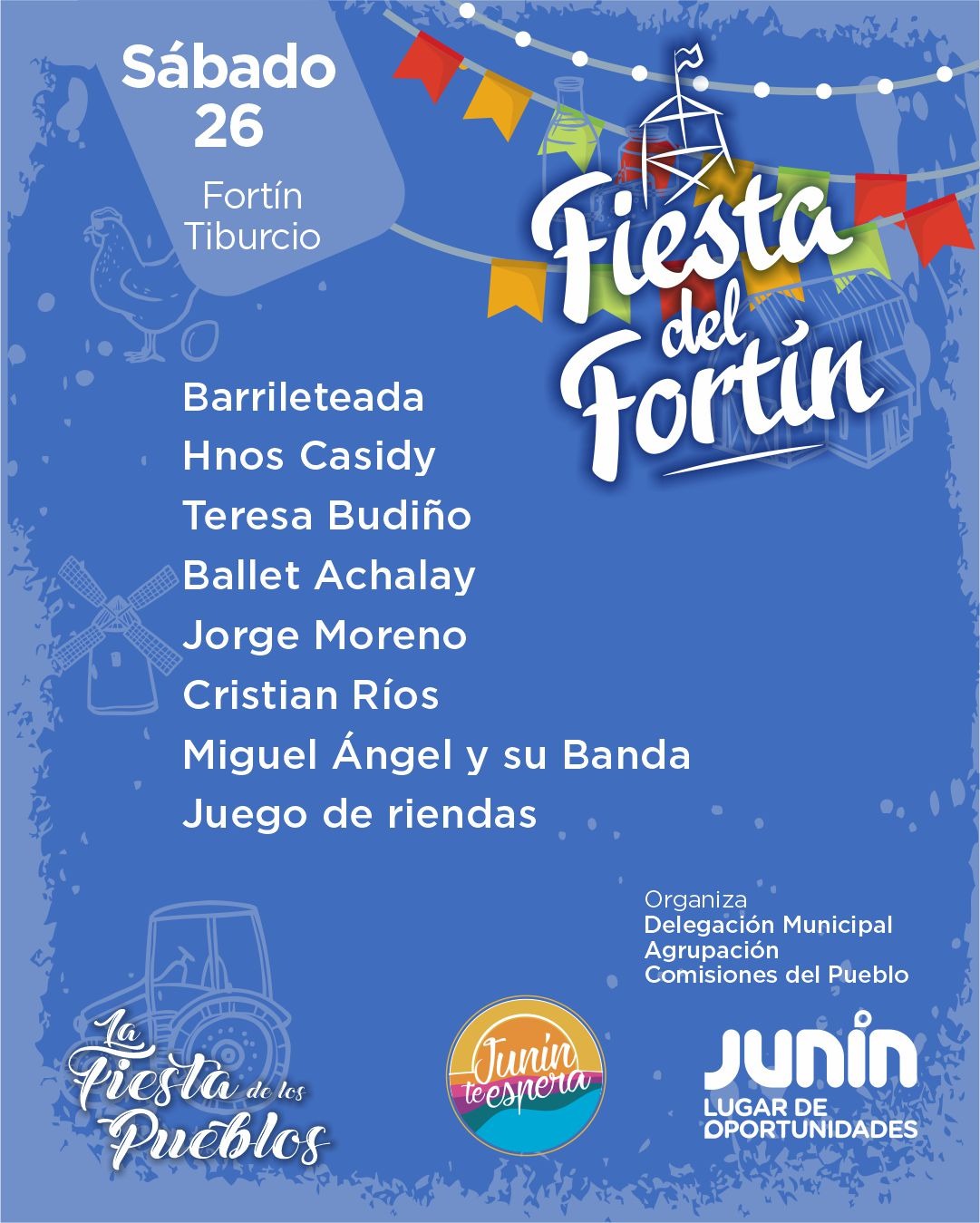 Tiburcio celebra una nueva “Fiesta del Fortín” este 26 y 27 de agosto
