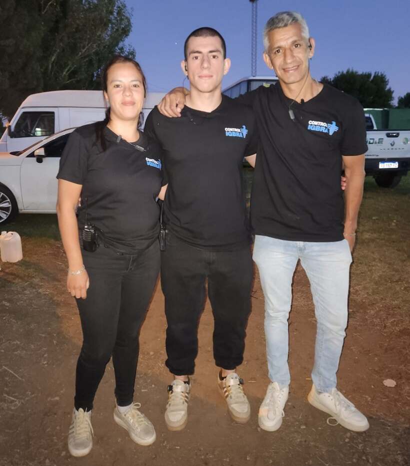 Daniel "Lelé" Barrera - de la firma IGBRA - junto a su equipo se encargaron de la seguridad y control del Festival