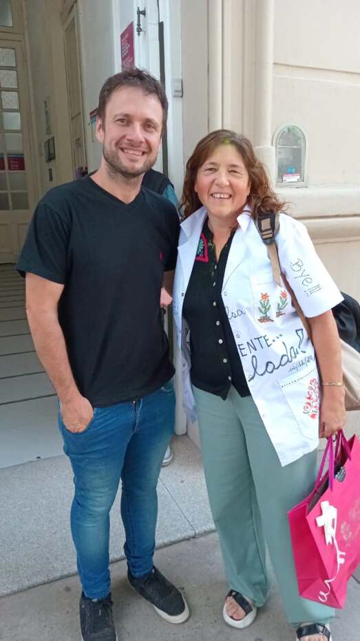 Elsa con Manuel Llovet, Secretario General de Gobierno